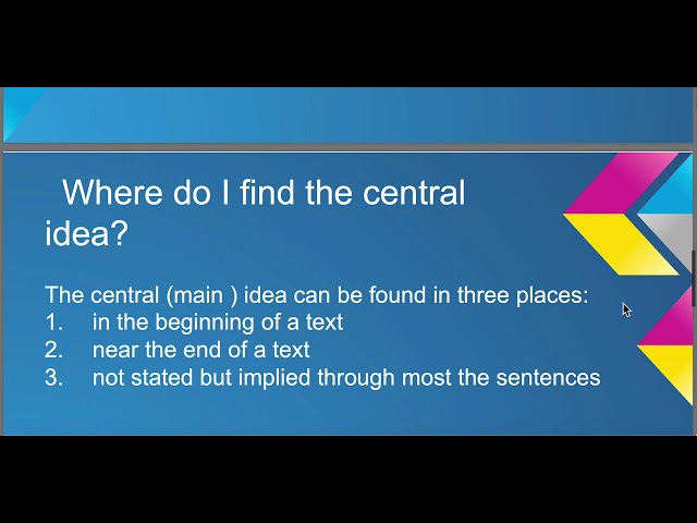 What Is Central Idea How To Find It Easily In Any Text